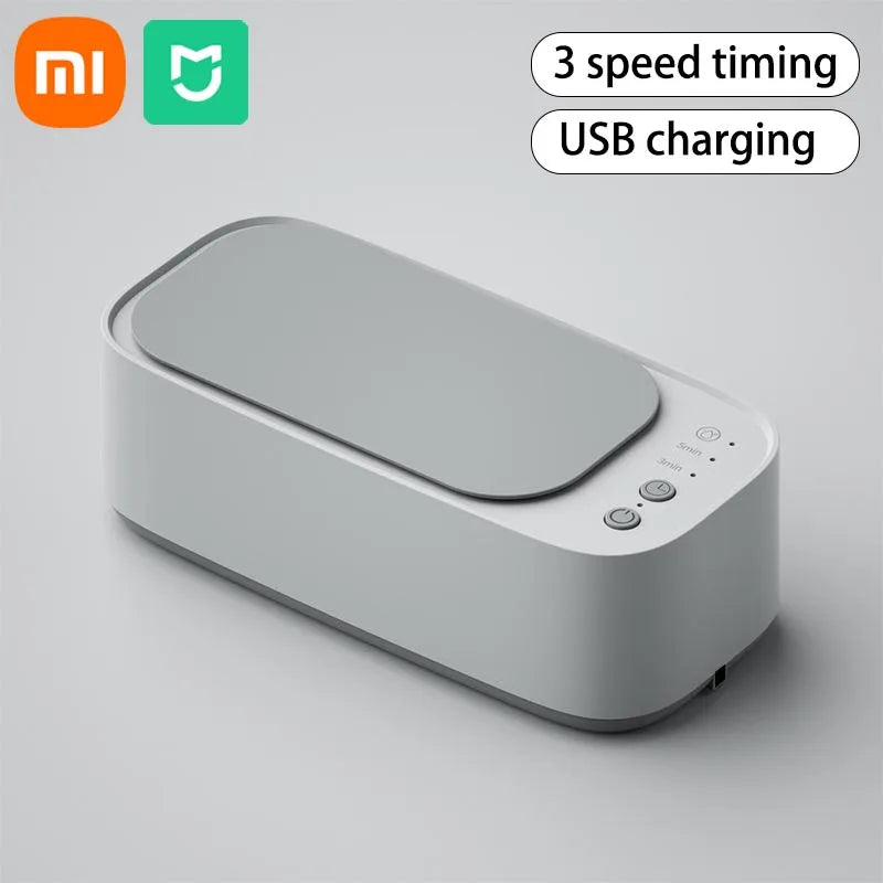 Limpiador ultrasónico de gafas Xiaomi MIJIA de 45 KHZ, limpiador ultrasónico de joyas, limpiador ultrasónico de alta frecuencia para baño.