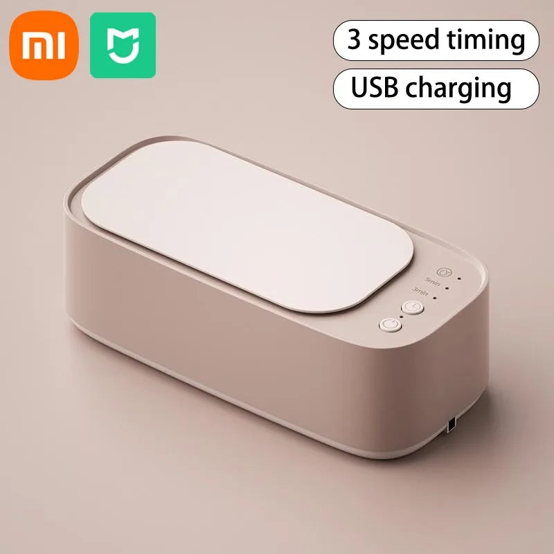 Limpiador ultrasónico de gafas Xiaomi MIJIA de 45 KHZ, limpiador ultrasónico de joyas, limpiador ultrasónico de alta frecuencia para baño.